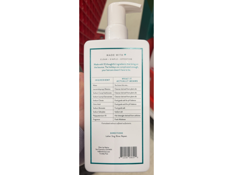 Native Fresh Mistletoe Volumizing Shampoo, 16.5 fl oz/487 mL