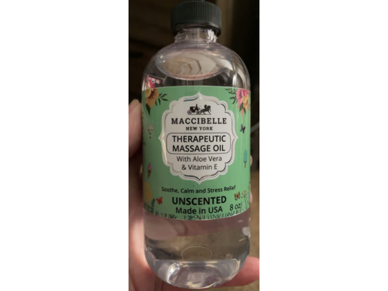 Maccibelle Therapeutic Massage Oil, Aloe Vera & Vitamin E, 8 oz