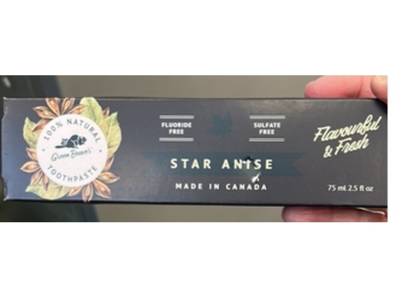 Green Beaver Natural Toothpaste, Star Anise, 2.5 fl oz/75 mL