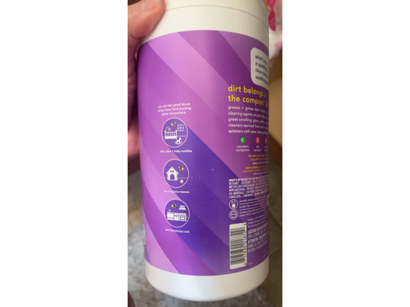 Method Compostable All - Purpose Cleaning Wipes, French Lavender,15.1 oz/428 g, 70 Count