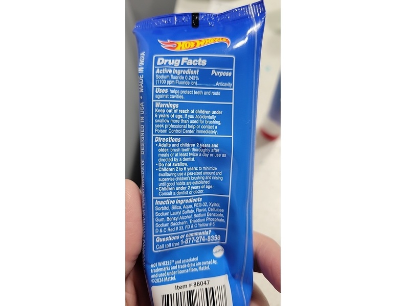 Brush Buddies Hot Wheels Anticavity Fluoride Toothpaste, Strawbery, 4.0 oz/113 g