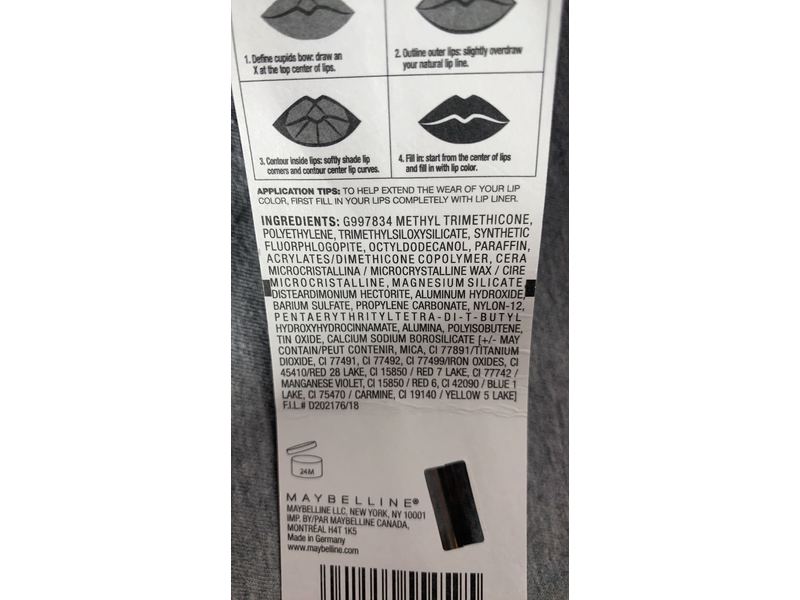 Maybelline Color Sensational Shaping Lip Liner, 134 Pink Wink (Pack of 2)