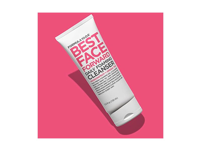 Formula 10.0.6 Best Face Forward Daily Foaming Cleanser, Passionfruit + Green Tea, 5 fl oz/150 mL