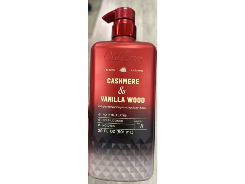 Old Spice Body Wash, Cashmere & Vanilla Wood, 20 fl oz/591 mL