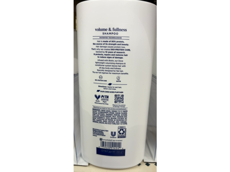 Dove Volume & Fullness Damage Therapy Shampoo, 28 fl oz/828 mL