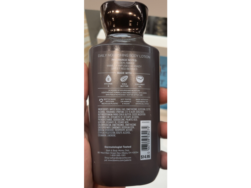 Bath & Body Works Body Lotion, Sweet Whiskey, 8 fl oz/236 mL