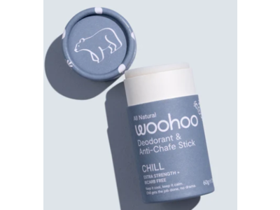 Woohoo Deodorant & Anti-Chafe Stick, Chill, 2.12 oz/60 g