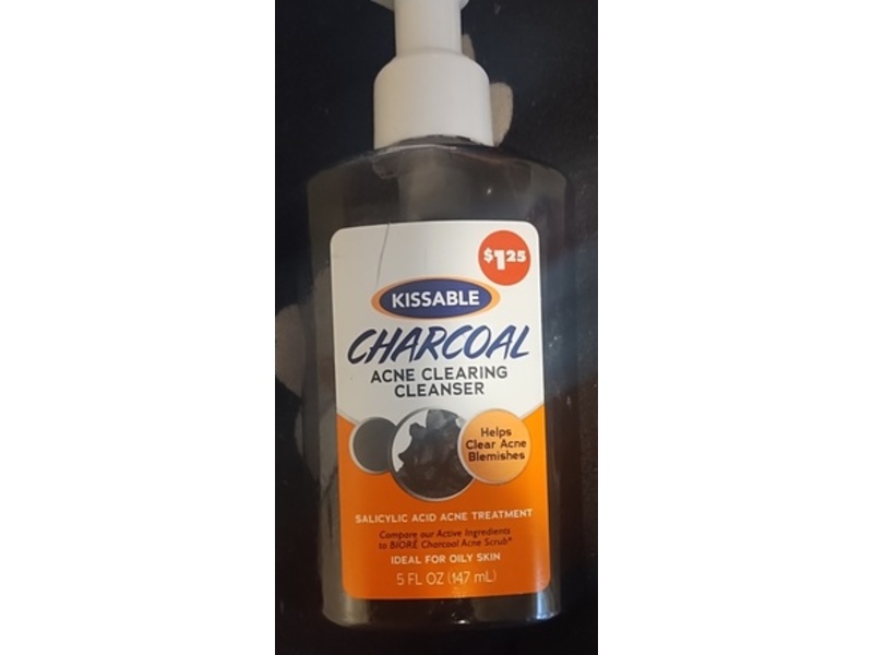 Kissable Charcoal Acne Clearing Cleanser, 5 fl oz/147 mL