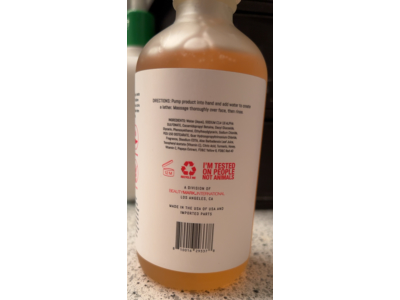 Active Essentials Exfoliating+Brightening Face Cleanser, Honey Turmeric, 8 fl oz/237 mL