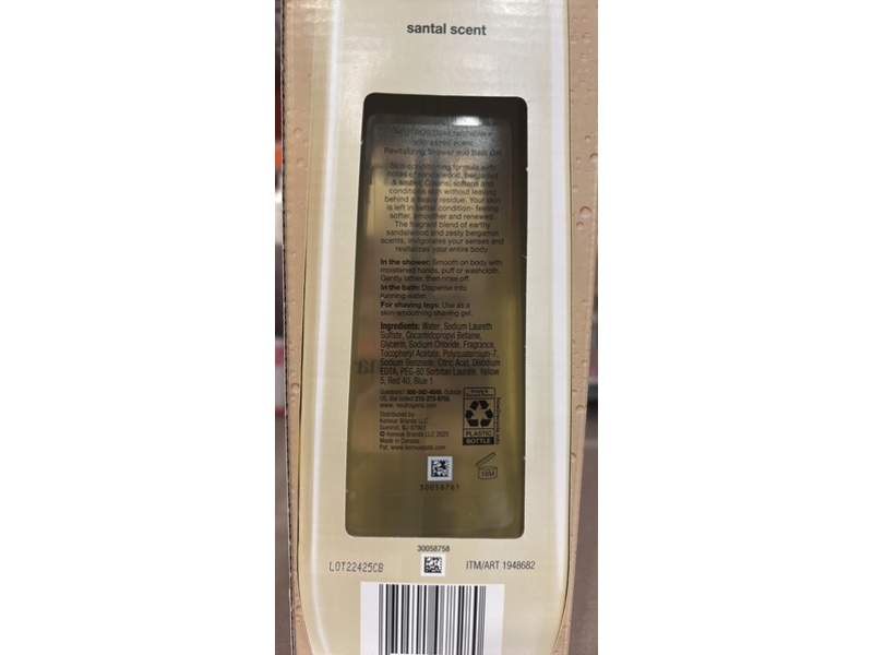 Neutrogena Rainbath Shower & Bath Gel, Santal Scent, 40 fl oz/1182 mL