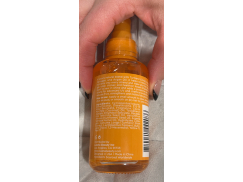 Luseta Strengthening Oil Treatment Serum, Turmeric & Collagen, 3.38 fl oz/100 mL