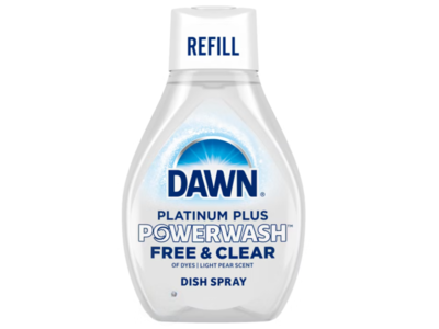 Dawn Platinum Plus Power Wash Dish Spray, Free & Clear, 21.5 fl oz/635 mL