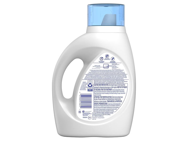 Tide Free & Gentle Liquid Laundry Detergent, Unscented, 32 Loads, 46 fl oz/1.36 L