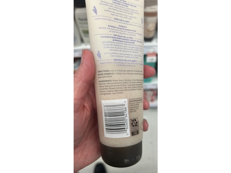 Aveeno Stress Relief Body Scrub, Lavender Scent, 227 g