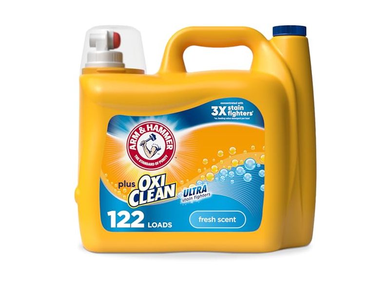 Arm & Hammer Plus Oxi Clean Ultra Stain Fighters, Fresh Scent, 15 8.6 fl oz/4.69 L, 122 Loads