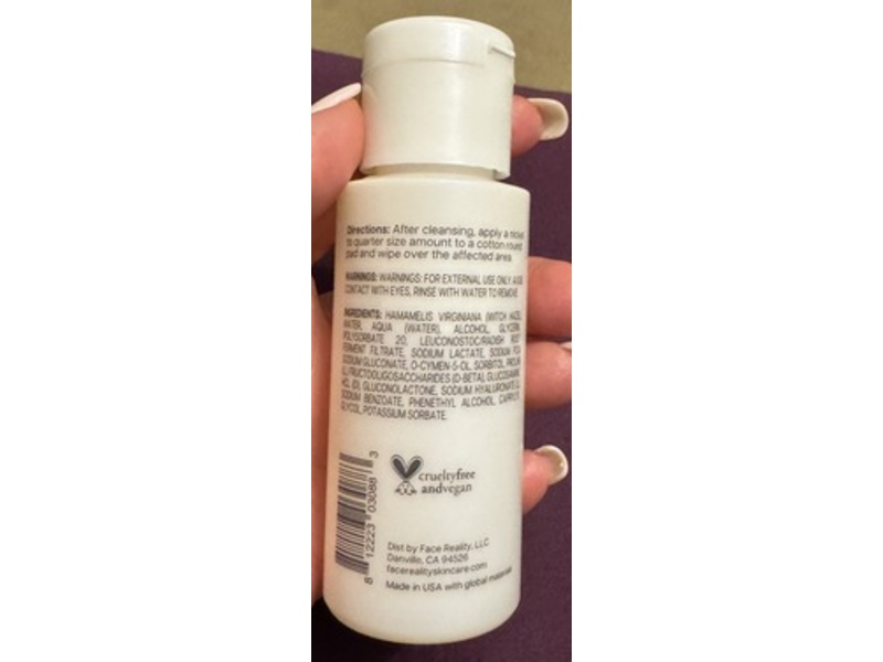 Face Reality Moisture Balance Toner, 2 fl oz/60 mL