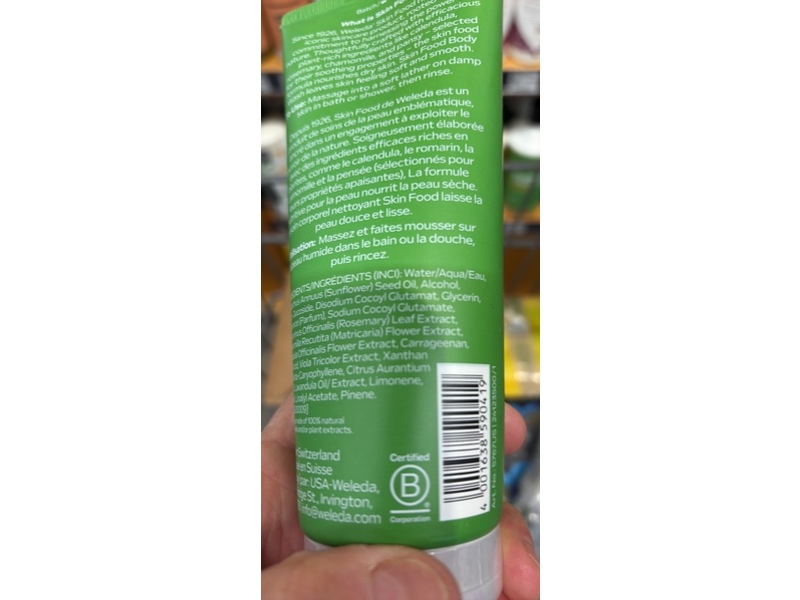 Weleda Skin Food Body Wash, 6.8 fl oz/200 mL