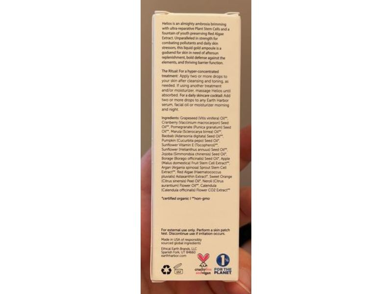 Earth Harbor Naturals Helios Anti-pollution Youth Ampoule, 1 fl oz/30 mL