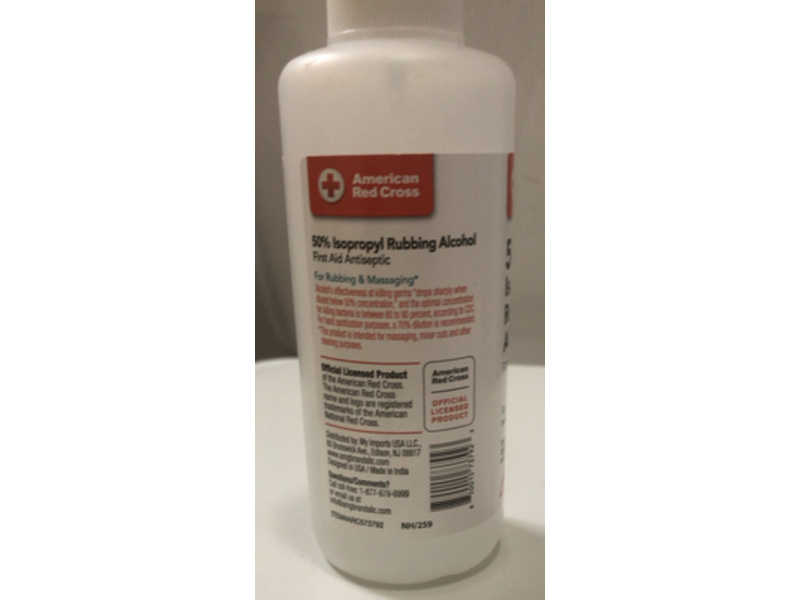 American Red Cross First Aid Antiseptic Isopropyl Rubbing Alcohol, 6 fl oz/177 mL