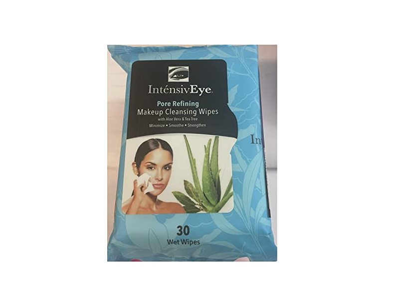 Intensive Eye Makeup Cleansing Wipes, Collagen, Pore Refining, Pack Of 2