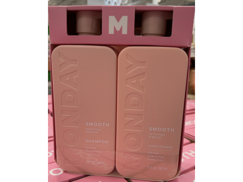 Monday Haircare Smooth Shampoo & Conditioner, 30 fl oz/887 mL