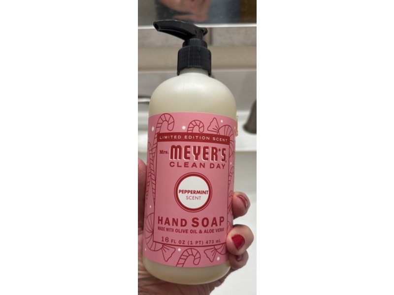Mrs. Meyer's Clean Day Hand Soap, Peppermint Scent, 16 fl oz/473 mL