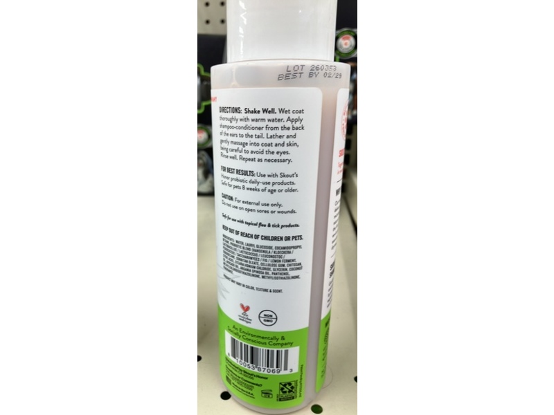Skout’s Honor Probiotic Shampoo + Conditioner, Sunkissed Coconut, 473 mL