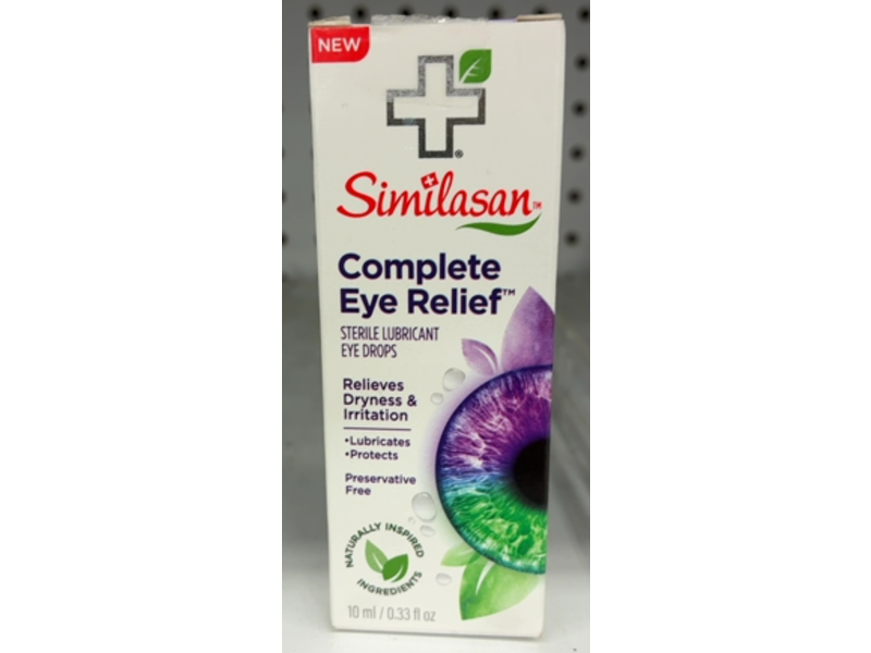 Similasan Complete Eye Relief Sterile Lubricant Eye Drops, 0.33 fl oz/10 mL