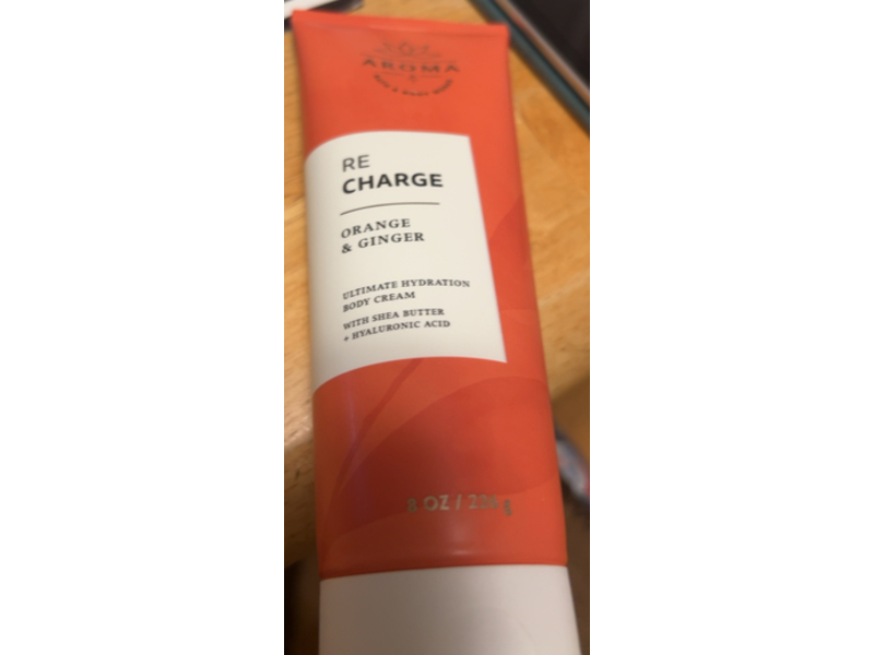 Bath & Body Works Re Charge Ultimate Hydration Body Cream, Orange & Ginger, 8 oz/226 g