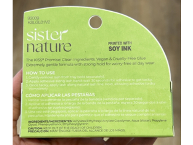 Kiss Sister Nature Strip Lash Adhesive, Clear, 0.14 oz/4.1 g