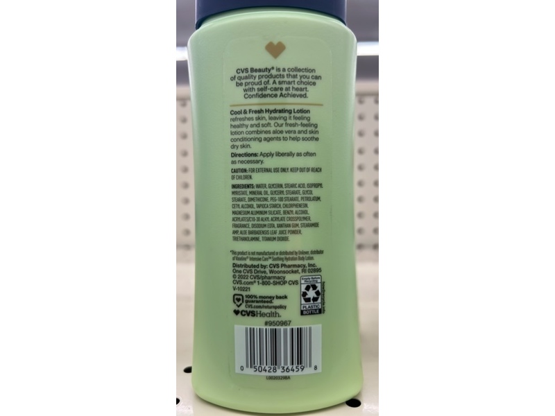 Cvs Health Cool & Fresh Hydrating Lotion, Aloe Vera, 10 fl oz/295 mL