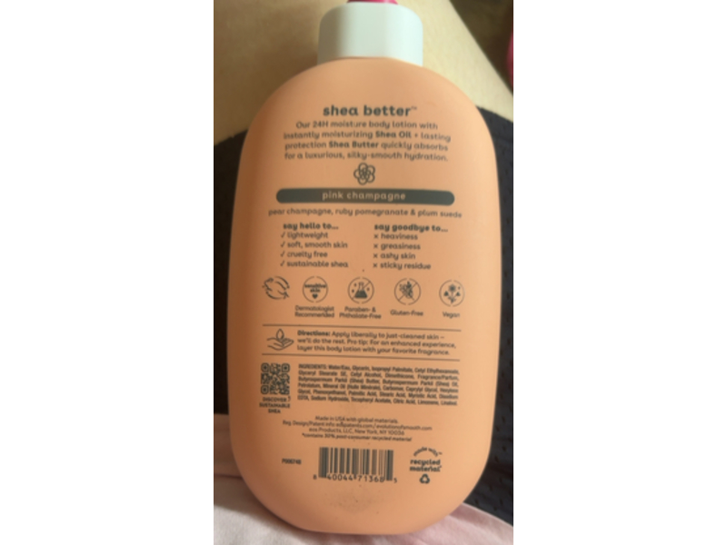 Evolution Of Smooth Shea Better Body Lotion, Pink Champagne, 16 fl o z/473 mL