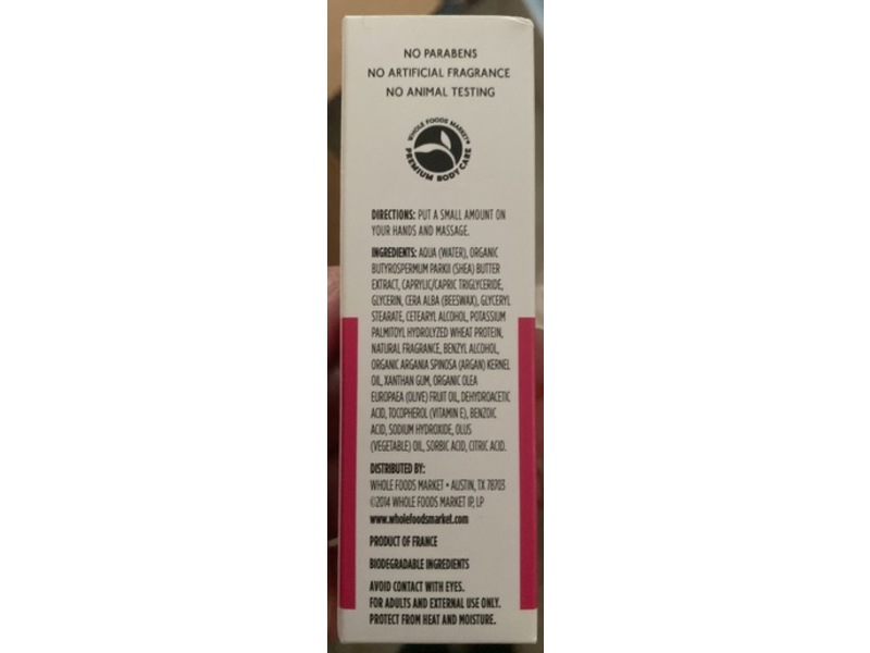 Whole Foods Market Dry Skin Hand Cream, Peony + Mint + Blackberry, 1 fl oz/30 mL