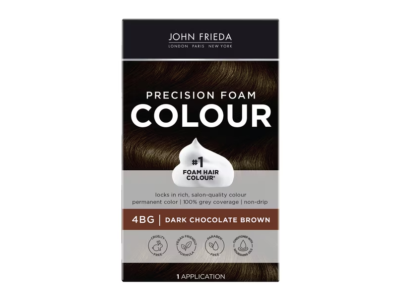 John Frieda Precision Foam Colour, 4BG Dark Chocolate Brown, 1 Application