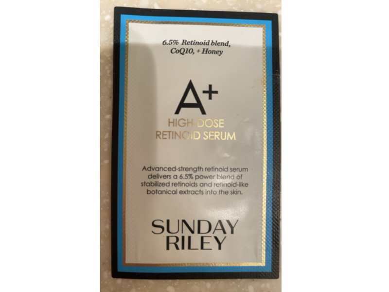 Sunday Riley A+ High Dose Retinoid Serum, 6.5% Retinoid Blend, CoQ10, + Honey, 0.03 fl oz/1 mL