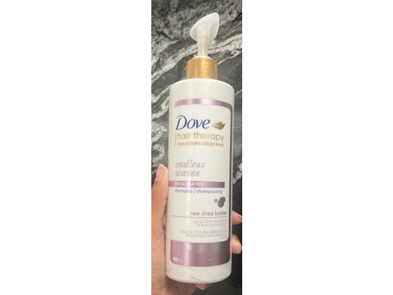 Dove Endless Waves Shampoo, Raw Shea Butter, 400 mL