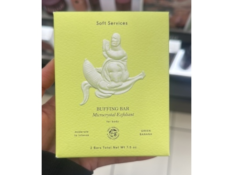 Soft Service Buffing Bar, Green Banana, 7.5 oz, 2 Count