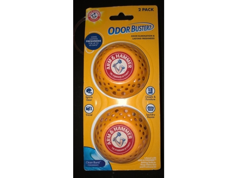 Arm & Hammer Odor Busterz Balls, Clean Burst, Pack Of 2