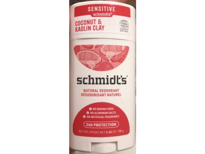 Schmidt's Natural Deodorant, Coconut & Kaolin Clay, 2.65 oz/75 g