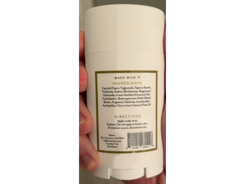 Native Deodorant, Bergamot & Pine, 2.65 oz/75 g