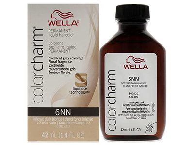WELLA Color Charm Permanent Liquid Hair Color, 6NN Intense Dark Blonde, 1.4 fl oz/42 mL