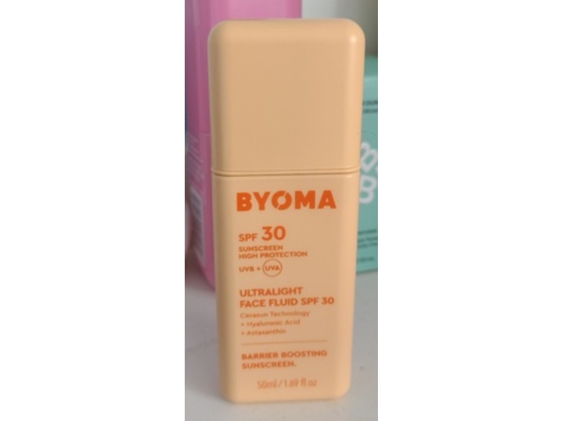 Byoma High Protection Ultralight Face Fluid Sunscreen, SPF 30, 1.69 fl oz/50 mL