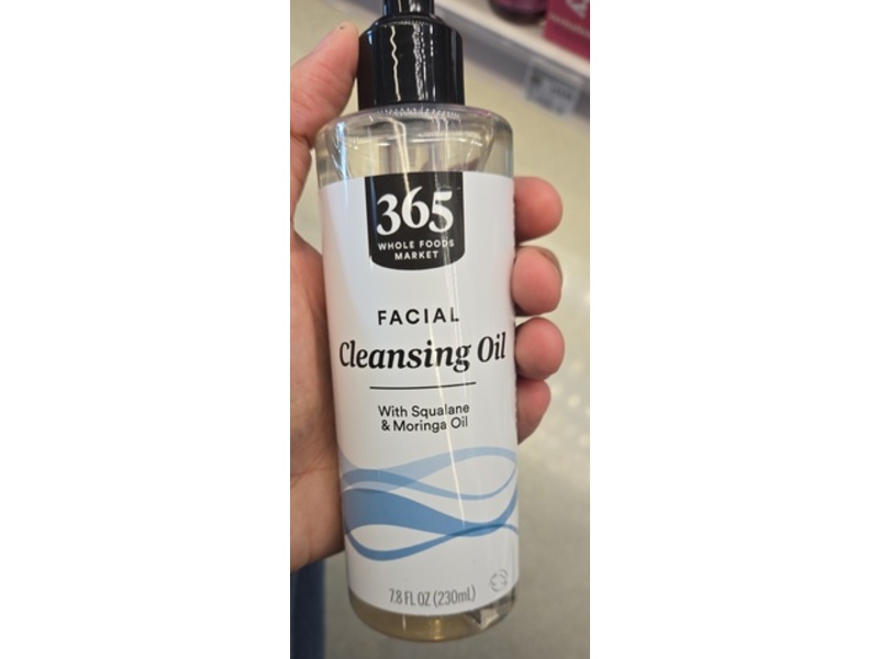365 Whole Foods Market Facial Cleansing Oil, Squalane & Moringa Oil, 7.8 fl oz/230 mL
