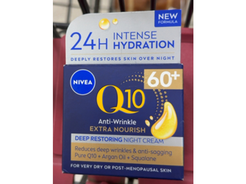 Nivea Q10 Power 60+Anti Wrinkle Night Cream, 50 mL