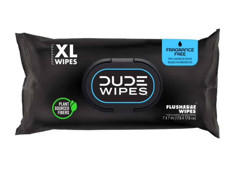 Dude Flushable Wipes, Fragrance Free, 10 Count