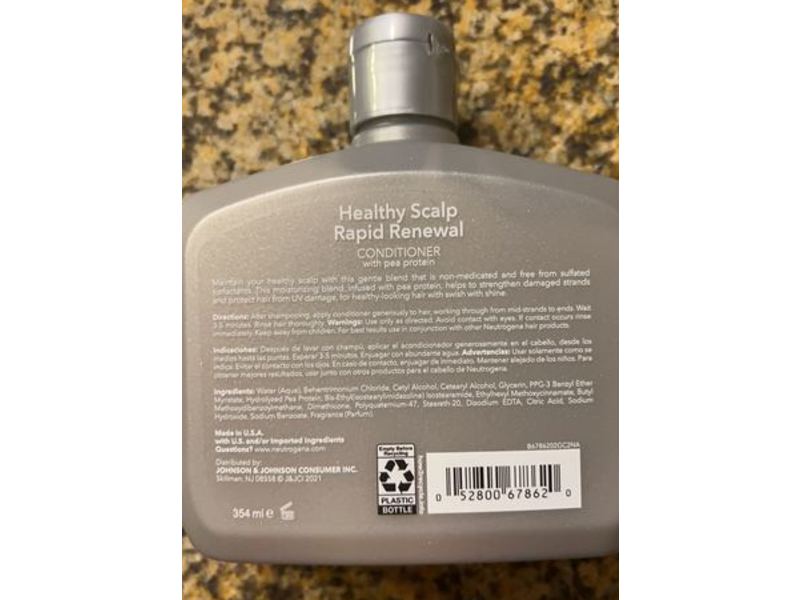 Neutrogena Healthy Scalp Rapid Renewal Conditioner, Pea Protein, 12 fl oz/354 mL