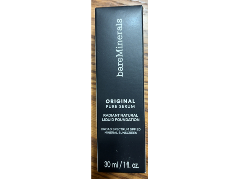 bareMinerals Original Pure Serum Liquid Foundation + Mineral Sunscreen, SPF 20, Medium Cool 3, 1 fl oz/30 mL