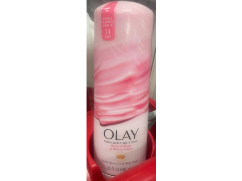 Olay Indulgent Moisture Body Wash, Notes of Rose & Cherry Creme, 20 fl oz/591 mL