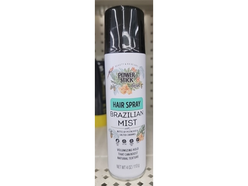 Power Stick Hair Spray Brazilian Mist, Pistachio & Salted Caramel, 4 oz/113 g, Pack Of 4