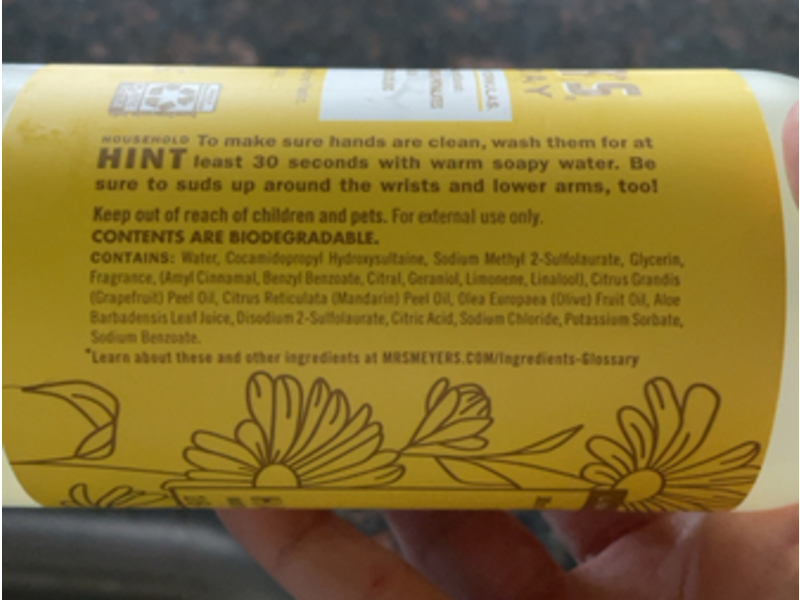 Mrs.Meyer's Clean Day Hand Soap, Daisy, 16 fl oz/473 mL